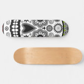 Suikerschedeldag van het dode rood en groen persoonlijk skateboard (Horizontaal)