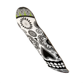 Suikerschedeldag van het dode rood en groen persoonlijk skateboard