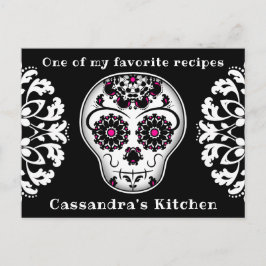  suikerschedelrecept briefkaart