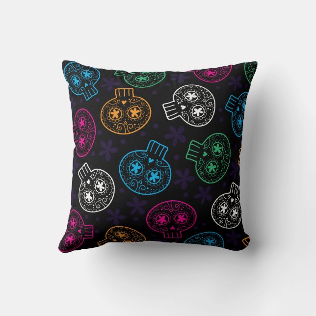 Suikerschedels Dag van de Dode Calaveritas Kussen (Achterkant)