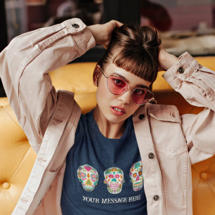 Suikerschedels Dia de los Muertos Custom Tri-Blend Shirt