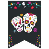 Suikerschedels Dia de los Muertos Thema Vlaggetjes (Eerste vlag)