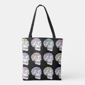 Suikerschedels met bloemen tote bag (Achterkant)