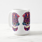 Suikerschedels met snor koffiemok (Voorkant links)