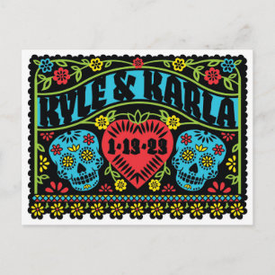 Suikerschedels sparen het briefkaart Datum