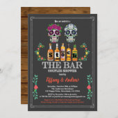 Suikerschedels voorraad De Bar uitnodiging Hallowe (Voorkant / Achterkant)