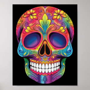 Suikerschedelskelet Dia de los Muertos Dag van de  Poster