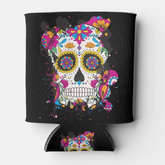 Suikerskull dia de los muertos blikjeskoeler (Voorkant)