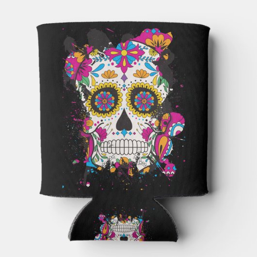 Suikerskull dia de los muertos blikjeskoeler (Achterkant)
