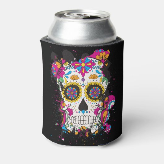 Suikerskull dia de los muertos blikjeskoeler (Blikje Achterkant)