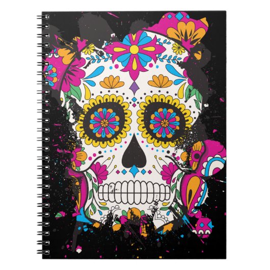 Suikerskull dia de los muertos notitieboek (Voorkant)