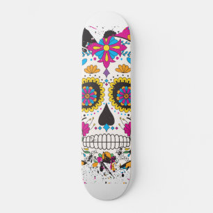 Suikerskull dia de los muertos persoonlijk skateboard