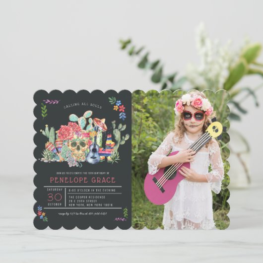 SuikerSkulls Dag van de Doodse Partij Kaart (Staand voorkant)