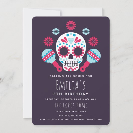 SuikerSkulls Dag van de Doodse Partij Kaart (Voorkant)