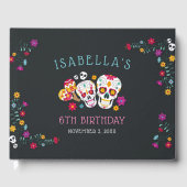 SuikerSkulls Dag van het dode thema Birthday Party Gastenboek (Voorkant)