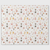 Suikersnoepjes en Snoep Kerst Cadeaupapier (Vlak)