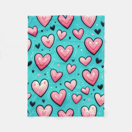 Suikerspin Liefde Fleece Deken (Voorkant)