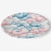 Suikerspinwolken Papieren Bordje (Gekanteld)