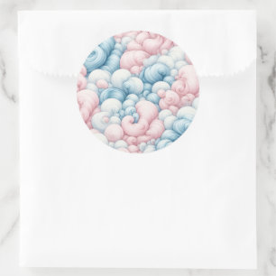 Suikerspinwolken Ronde Sticker