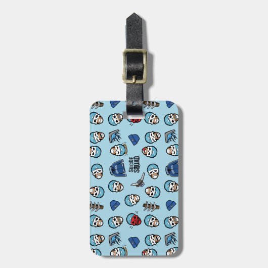 SuikerSquad | Captain Boomerang Emoji Pattern Bagagelabel (Voorkant verticaal)