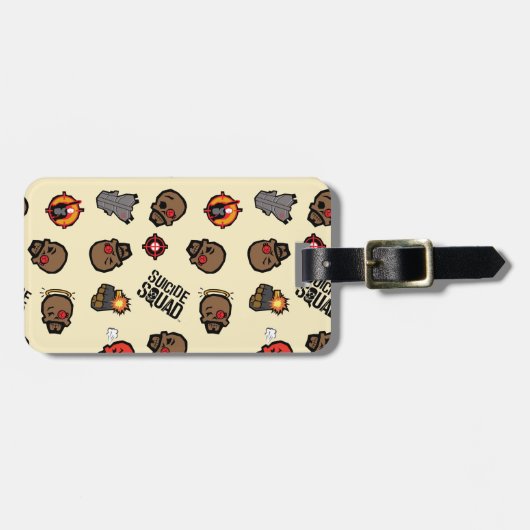 SuikerSquad | Deadshot Emoji Pattern Bagagelabel (Voorkant horizontaal)