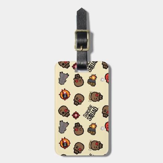 SuikerSquad | Deadshot Emoji Pattern Bagagelabel (Voorkant verticaal)