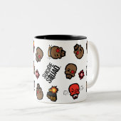 SuikerSquad | Deadshot Emoji Pattern Tweekleurige Koffiemok (Voorkant rechts)
