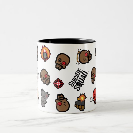 SuikerSquad | Deadshot Emoji Pattern Tweekleurige Koffiemok (Center)