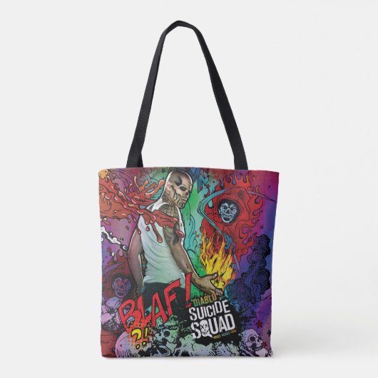 SuikerSquad Diablo Character Graffiti Tote Bag (Achterkant)