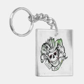 SuikerSquad | Joker Skull "All In" Tattoo Art Sleutelhanger (Voorkant Links)