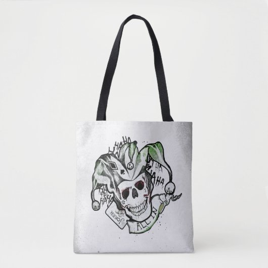 SuikerSquad | Joker Skull "All In" Tattoo Art Tote Bag (Voorkant)