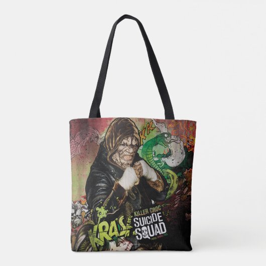 SuikerSquad | Killer Croc Character Graffiti Tote Bag (Achterkant)