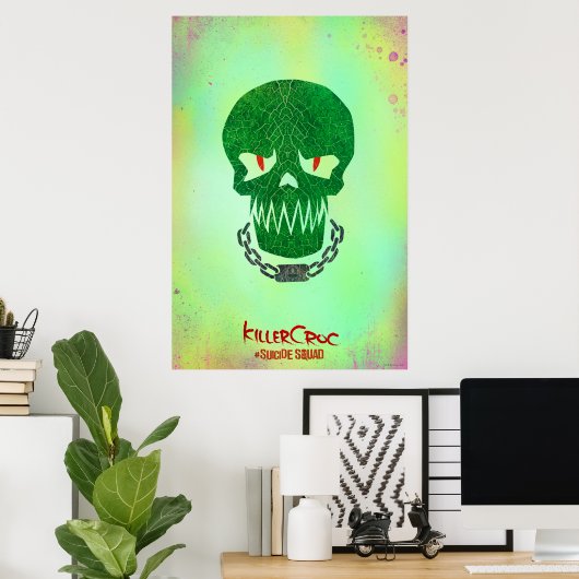 SuikerSquad | Killer Croc Head Icon Poster (Thuiskantoor)