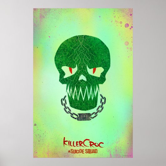 SuikerSquad | Killer Croc Head Icon Poster (Voorkant)