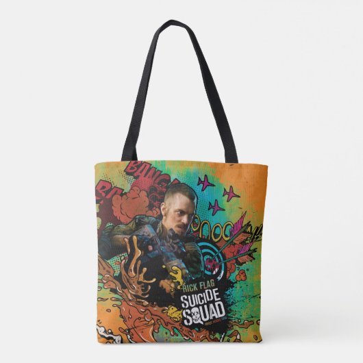 SuikerSquad | Rick Flag Character Graffiti Tote Bag (Achterkant)