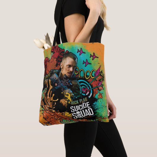SuikerSquad | Rick Flag Character Graffiti Tote Bag (Dichtbij)