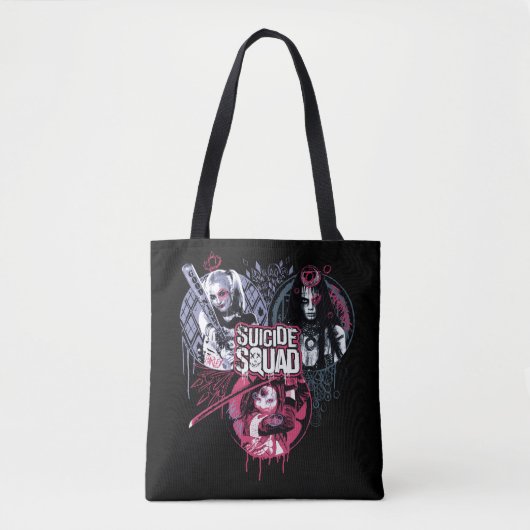 SuikerSquad | Squad Girls Graffiti Badges Tote Bag (Voorkant)