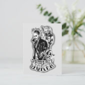 SuikerSquadJoker & Harley Airbrush Tattoo Briefkaart (Staand voorkant)