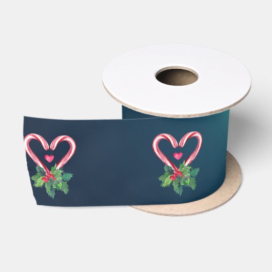Suikerstenen, Hulstbes, Groene Kerst Satijnen Lint (Spoel)