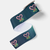 Suikerstenen, Hulstbes, Groene Kerst Satijnen Lint (Achterkant)