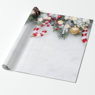 Suikerstok,Dennenboomtakken,Ballen Cadeaupapier