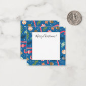 Suikerstokken en ingepakte kersttraktaties notitiekaartje (Voorkant / Achterkant in situ)