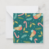 Suikerstokken Hulst Dennen Takken Vogels Notitiekaartje (Achterkant)