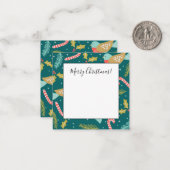 Suikerstokken Hulst Dennen Takken Vogels Notitiekaartje (Voorkant / Achterkant in situ)