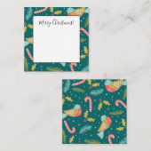 Suikerstokken Hulst Dennen Takken Vogels Notitiekaartje (Voorkant / Achterkant)