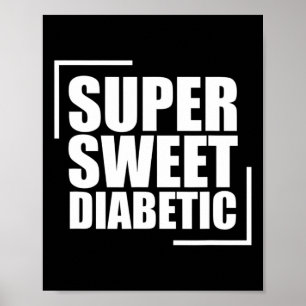 Suikersuikerdiabetes met suikerziekte op supersuik poster