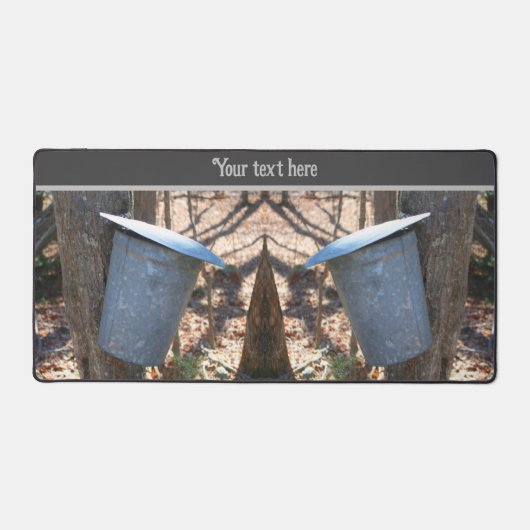 Suikertas met mantel. van apelsiroop voor bomen bureaumat (Voorkant)