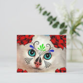 SUIKERVAARDAG VAN HET DODE CAT-KAT BRIEFKAART (Staand voorkant)