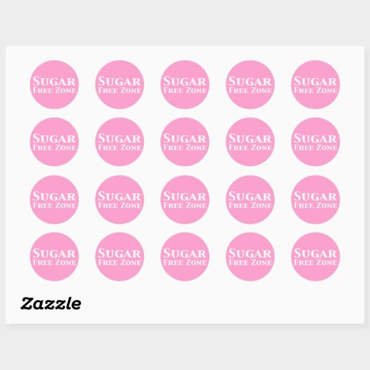 Suikervrije zone geschenken ronde sticker (Vel)