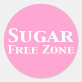 Suikervrije zone geschenken ronde sticker (Voorkant)